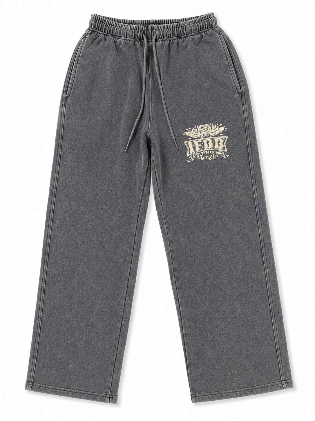 IFBB PRO LEGACY DISTRESSED SWEATPANTS - STEEL GRAY