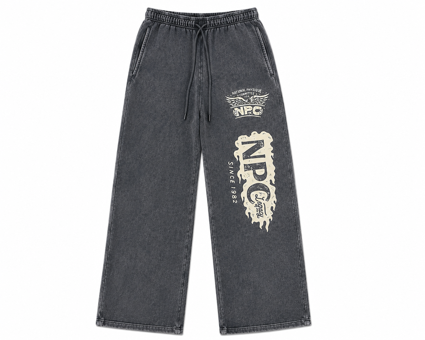 NPC LEGACY DISTRESSED SWEATS - STEEL GRAY