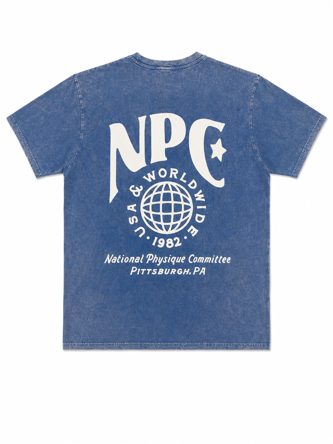 NPC LEGACY DISTRESSED T-SHIRT - COBALT BLUE