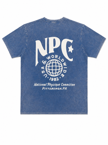 NPC LEGACY DISTRESSED T-SHIRT - COBALT BLUE