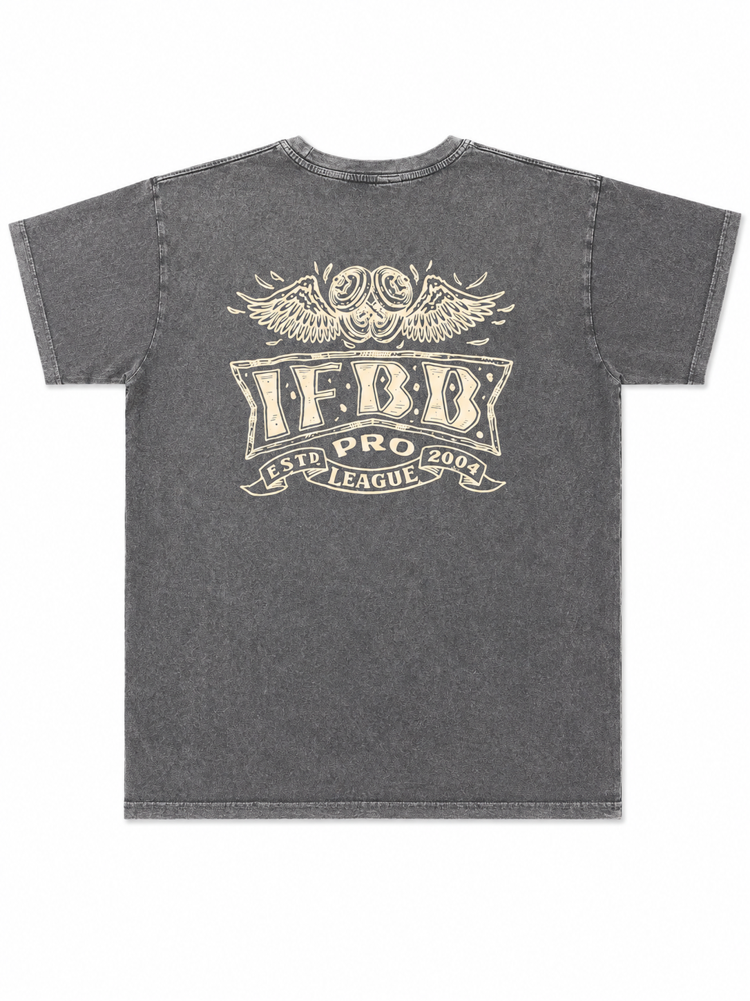IFBB PRO LEGACY DISTRESSED T-SHIRT - STEEL GRAY