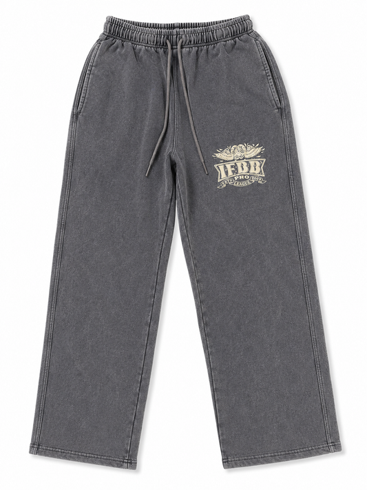 IFBB PRO LEGACY DISTRESSED SWEATPANTS - STEEL GRAY