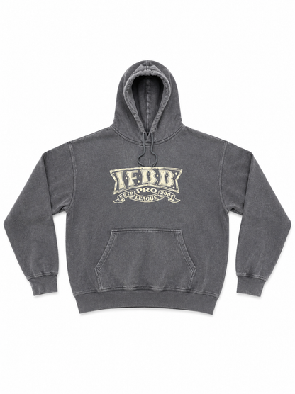IFBB PRO LEGACY DISTRESSED HOODIE - STEEL GRAY
