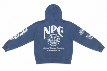NPC LEGACY DISTRESSED HOODIE - COBALT BLUE