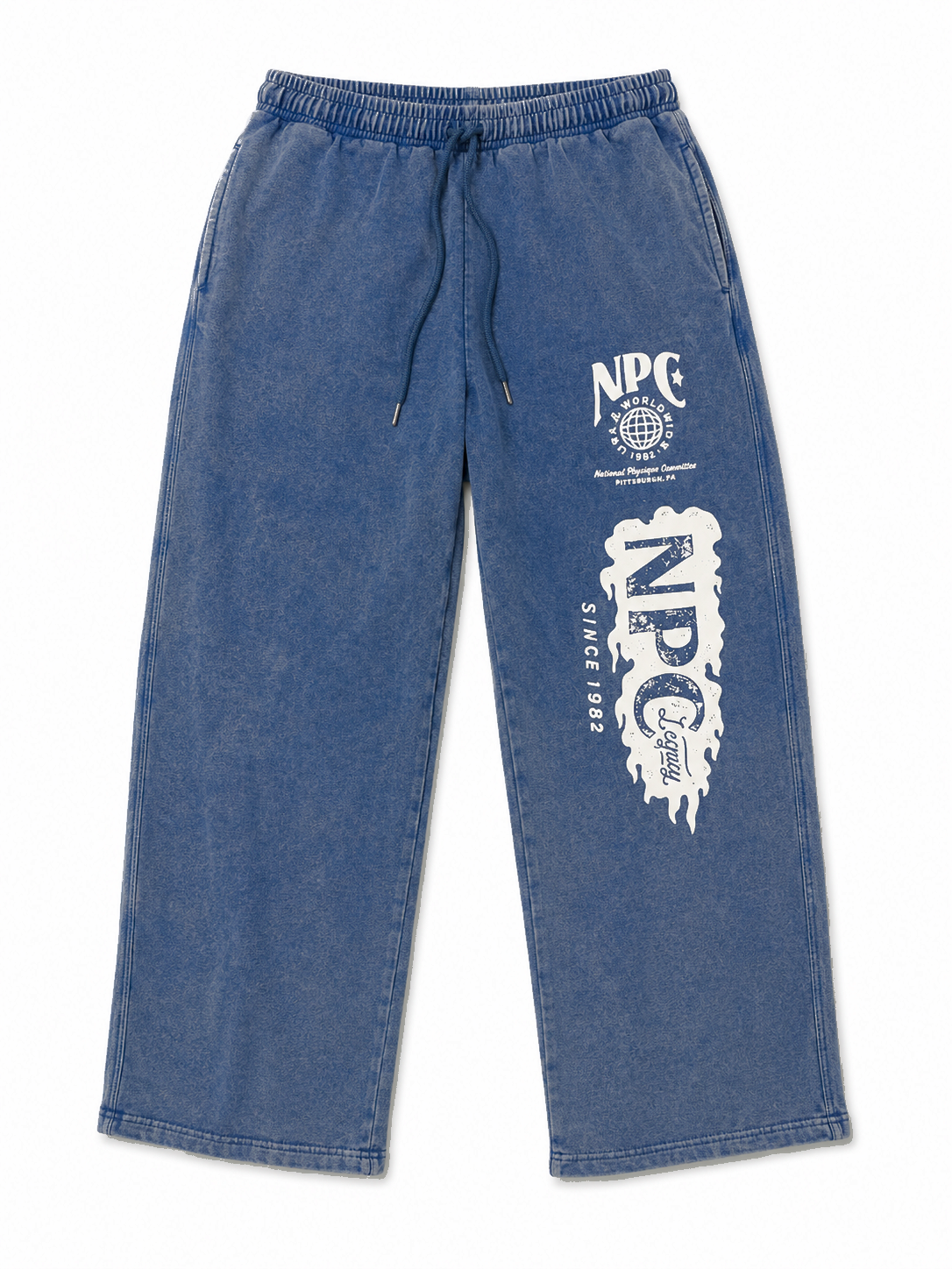 NPC LEGACY DISTRESSED SWEATPANTS - COBALT BLUE