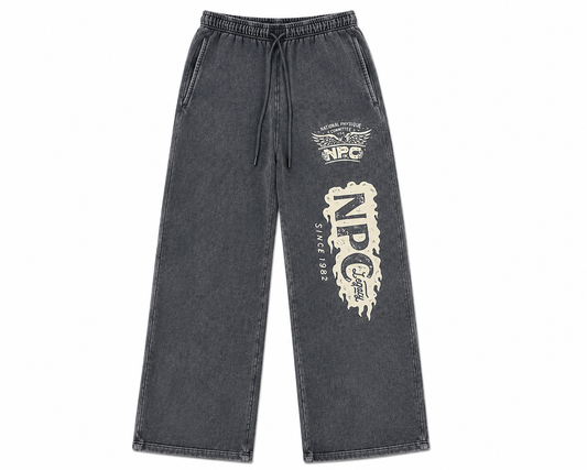 NPC LEGACY DISTRESSED SWEATS - STEEL GRAY