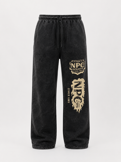 NPC LEGACY DISTRESSED SWEATS - OBSIDIAN BLACK